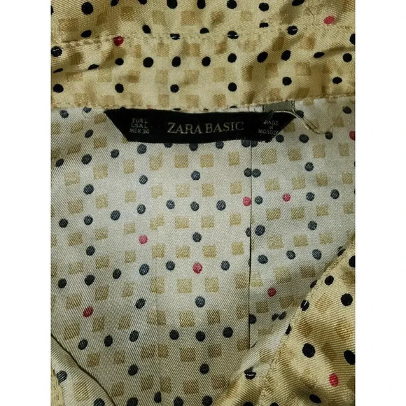 Zara Basic Satin-Like Top Size L Gold - Picture 4 of 4